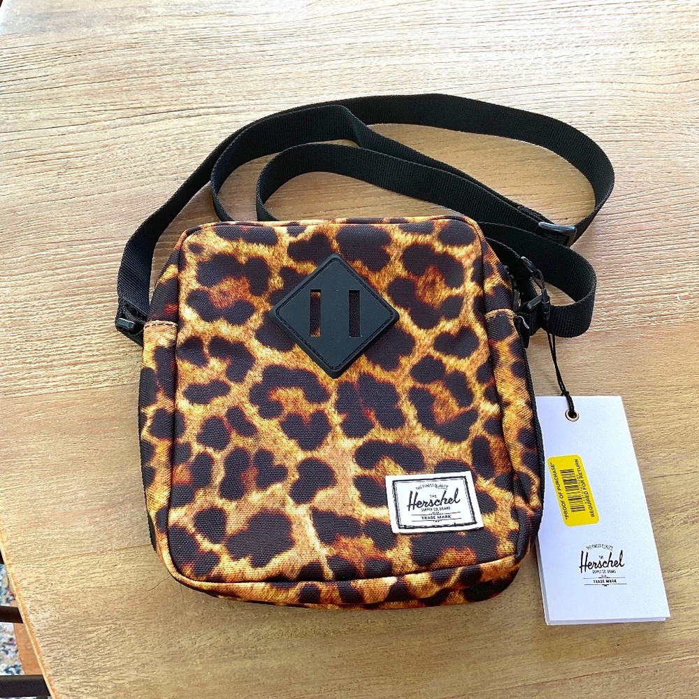 Herschel Supply Co. Heritage Leopard Print Crossbody NWT